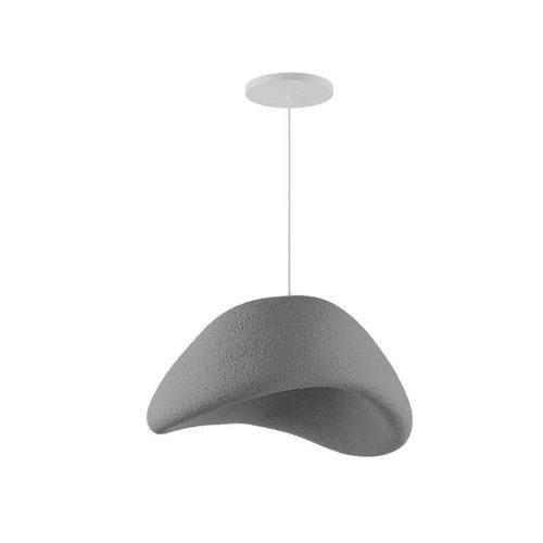 Suspension De Table Grise Forme Organique 50 Cm Noxis