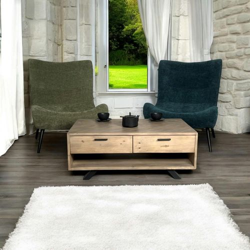 Table Basse Contemporaine Bois Recyclé Vittoria