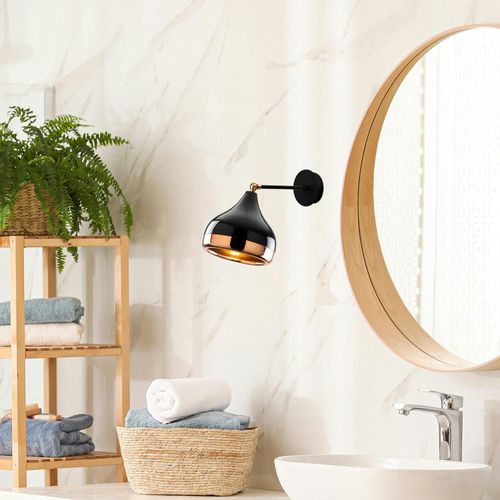 Applique Murale Orientable Noir et Cuivré, Moderne Chic Sile