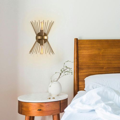 Applique Murale Design Dorée, Forme Sablier Sinop