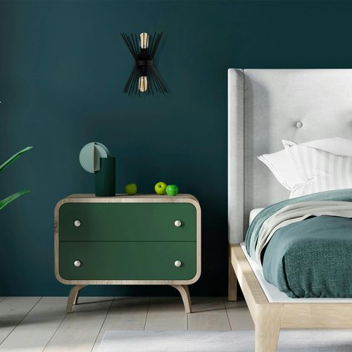 Applique Murale Design Noire, Forme Sablier Sinop