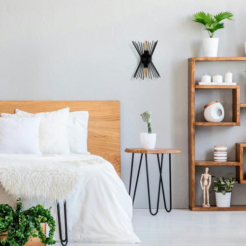 Applique Murale Design Noire, Forme Sablier Sinop