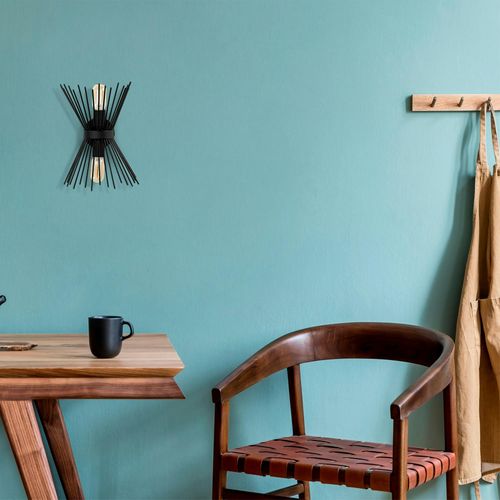 Applique Murale Design Noire, Forme Sablier Sinop