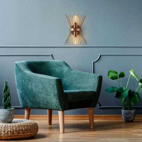 Applique Murale Design Cuivrée, Forme Sablier Sinop