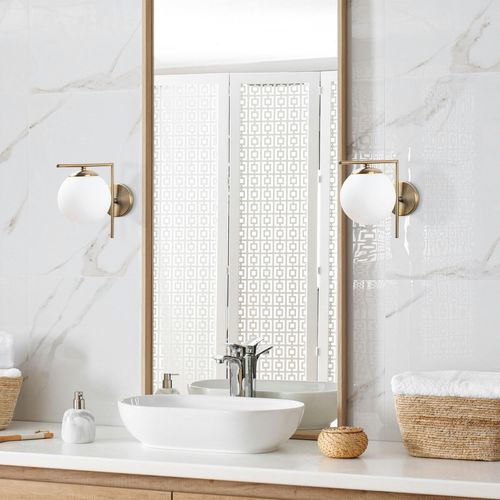 Applique Murale Moderne Dorée, Support Droit Sierre