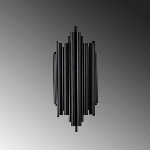 Applique Design Noire, Structure Graphique H. 50 Cm Sfax