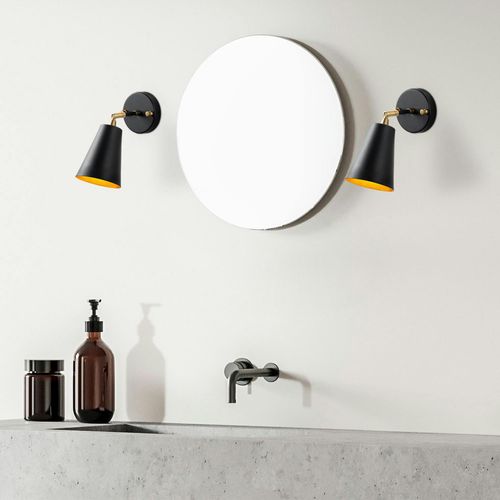 Applique Murale Moderne Noire, Abat-jour Orientable Sfax