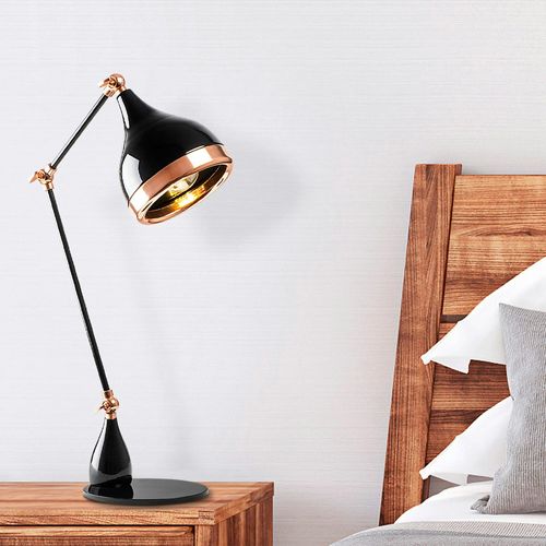 Lampe Articulée Design Noir et Cuivre, Style Moderne Chic Sile