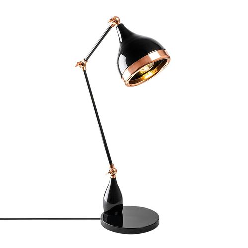 Lampe Articulée Design Noir et Cuivre, Style Moderne Chic Sile
