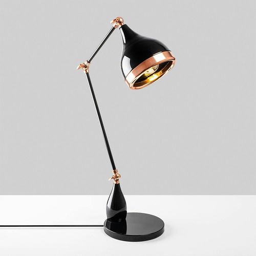 Lampe Articulée Design Noir et Cuivre, Style Moderne Chic Sile