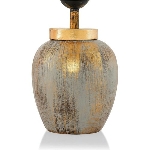 Lampe De Salon Moderne Chic Dorée, Abat-jour Écru Kars