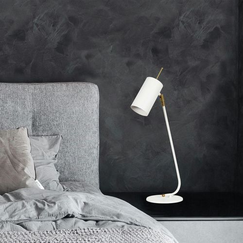 Lampe De Table Blanche, Abat-jour Orientable Moderne Chic Sfax