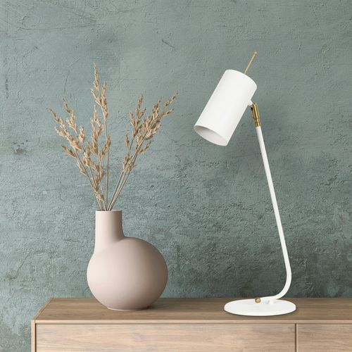 Lampe De Table Blanche, Abat-jour Orientable Moderne Chic Sfax