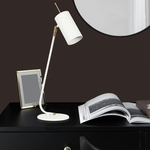 Lampe De Table Blanche, Abat-jour Orientable Moderne Chic Sfax