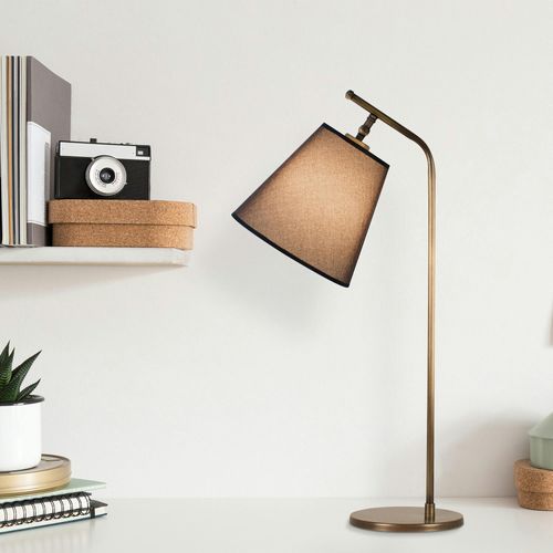 Lampe De Chevet Vintage, Abat-jour Marron Orientable Zurich