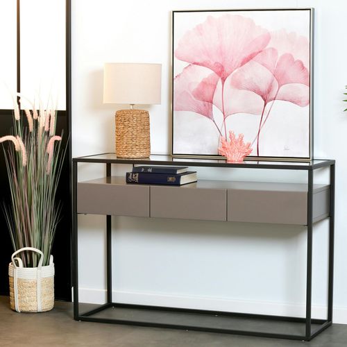 Console Verre Et Acier Toronto