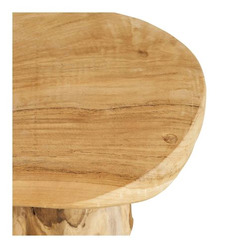 Petite Table De Salon En Teck Ø40 Cm, Style Exotique Arizona