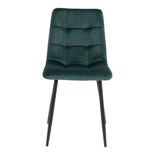 Chaise De Salle à Manger Vert Foncé Motif Damier (lot De 2) Taraz