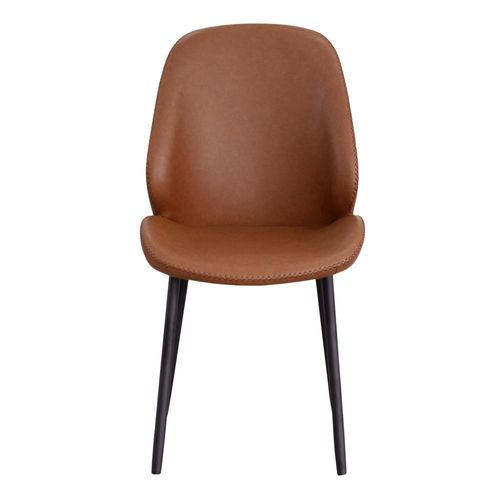 Chaise Marron Moderne Avec Surpiqure (lot De 2) Berlin