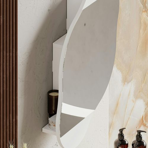 Armoire De Toilette Organique Blanche 1 Miroir Cody