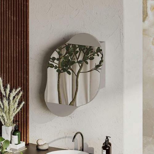 Armoire De Toilette Organique Taupe 1 Miroir Cody