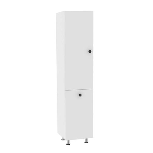 Colonne Salle De Bains Blanche, Porte et Panier Linge Marfa