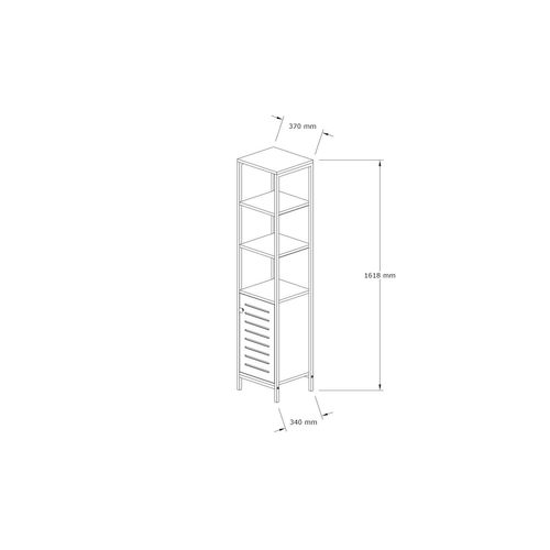 Colonne Salle De Bains Effet Chêne, Rangements Mixtes Jena