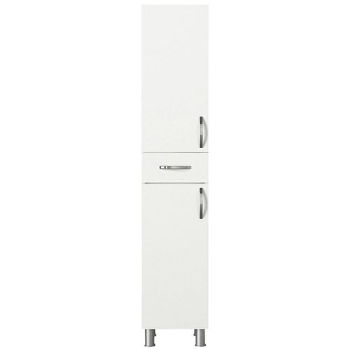 Colonne Salle De Bains Blanche 2 Portes, 1 Tiroir Jena