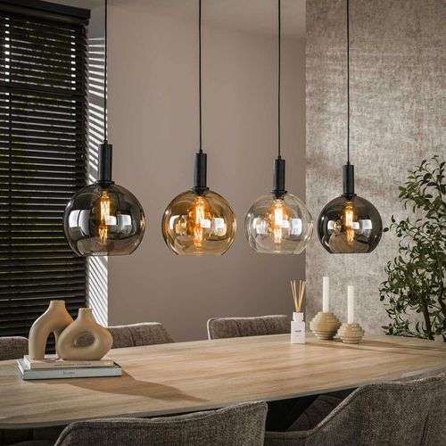 Suspension Îlot Cuisine 4 Globes Multicolores Nova