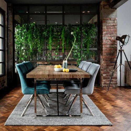 Table à Manger Moderne Chêne Acier 200 Cm Riverside