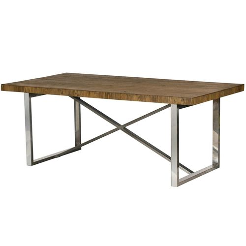 Table à Manger Moderne Chêne Acier 200 Cm Riverside