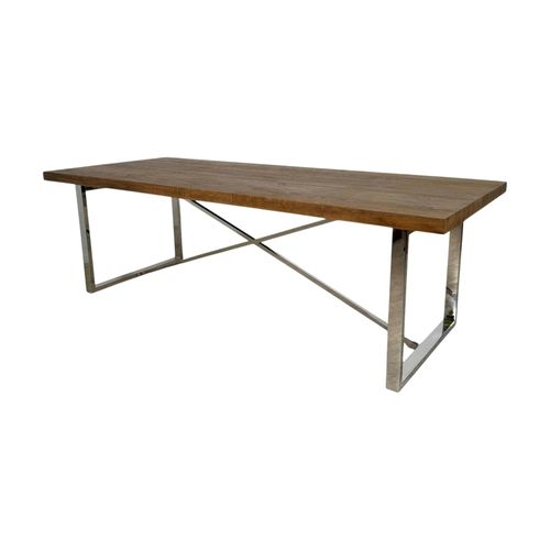 Table à Manger Moderne Chêne Acier 240 Cm Riverside