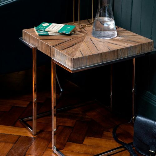 Bout De Canapé Bois De Chêne Acier Riverside