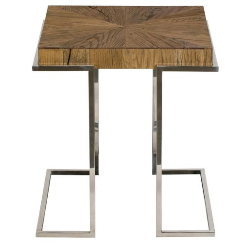 Bout De Canapé Bois De Chêne Acier Riverside