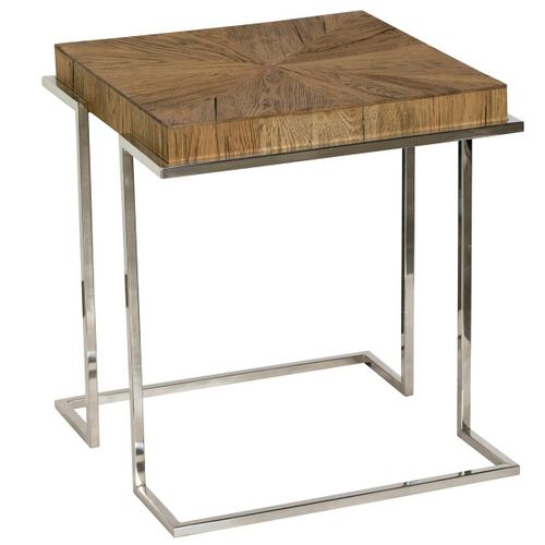 Bout De Canapé Bois De Chêne Acier Riverside