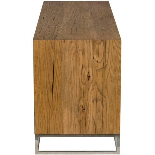 Meuble TV Moderne Chêne Acier 120 Cm Riverside