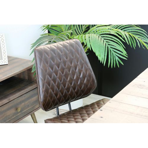 Chaise Industrielle Marron (lot De 2) Salerne