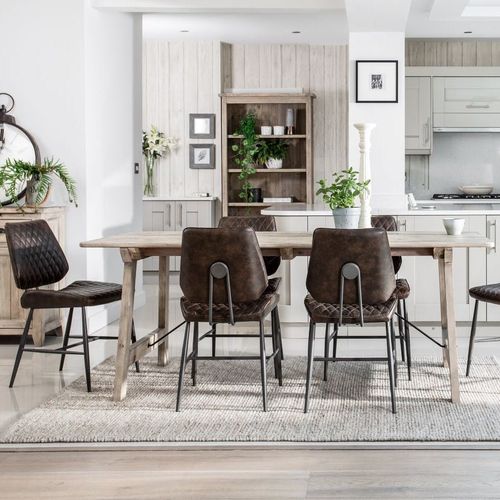 Chaise Industrielle Marron (lot De 2) Salerne