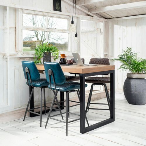 Chaise De Bar Industrielle Marron Salerne