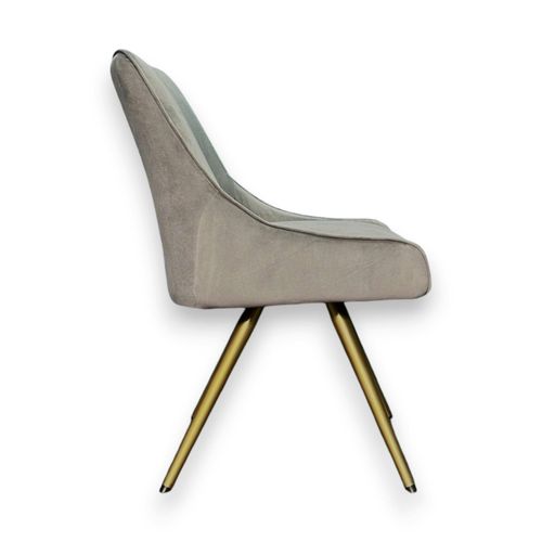 Chaise Velours Gris (lot De 2) Hobart