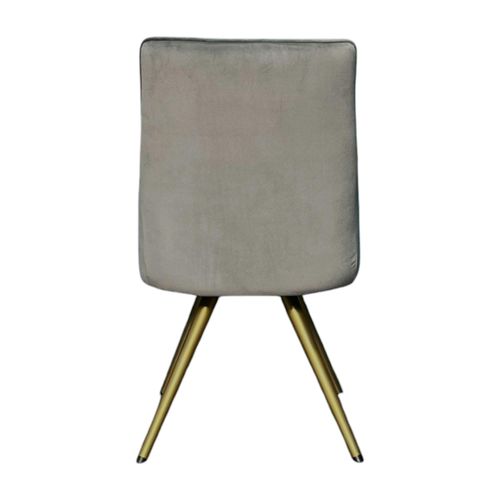 Chaise Velours Gris (lot De 2) Hobart