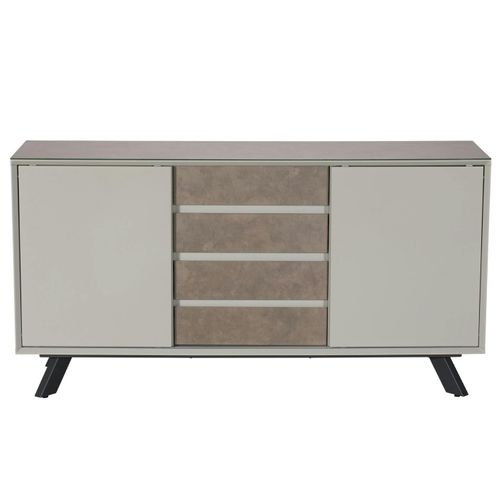 Buffet Contemporain En Verre Gris Clair Ottawa
