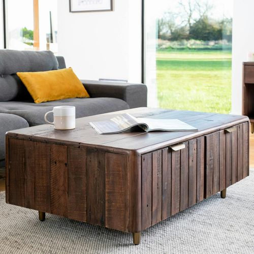 Table Basse Bois Recyclé Brun Queenstown