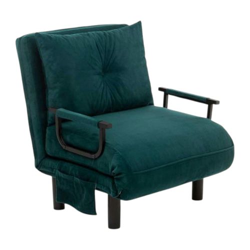 Fauteuil Convertible Bleu Lagon Couchage 175 Cm Ibarra