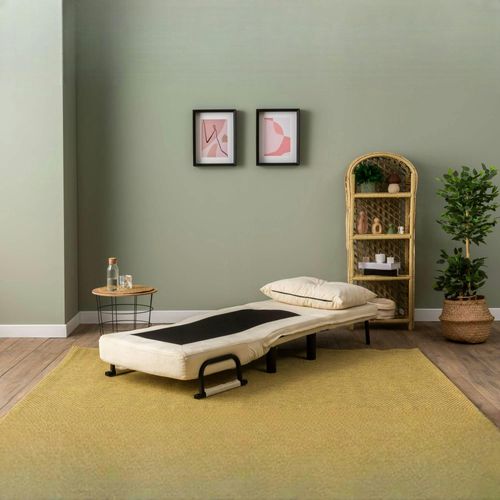 Fauteuil Convertible Écru Inclinaison Réglable 175 Cm Ibarra