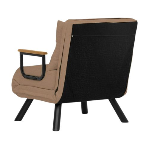 Fauteuil Convertible Marron Clair Couchage 175 Cm Modi