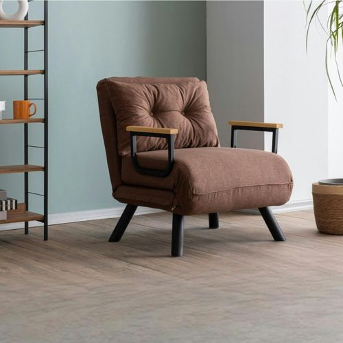Fauteuil Convertible Marron 1 Place Couchage 175 Cm Modi