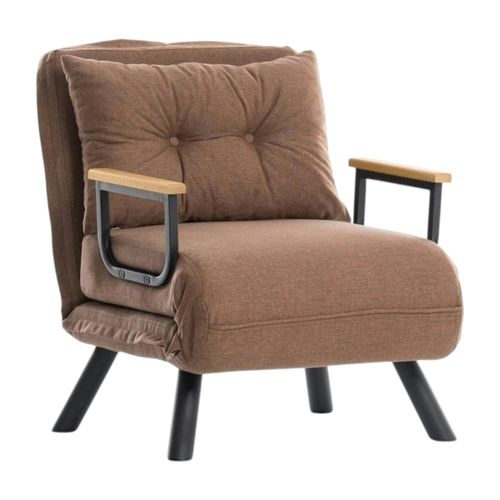 Fauteuil Convertible Marron 1 Place Couchage 175 Cm Modi