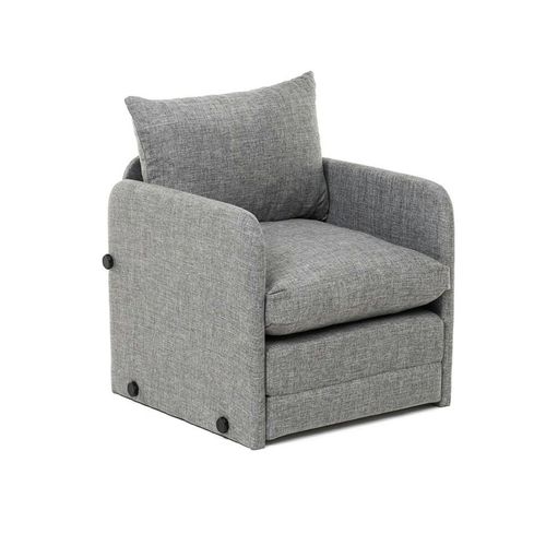 Fauteuil Convertible Gris Lin 1 Place Couchage 200 Cm Oruro