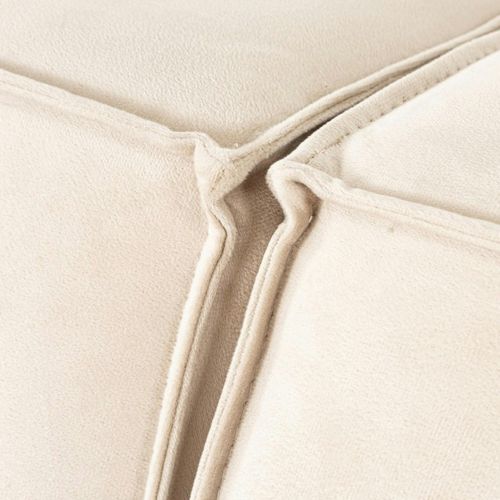 Canapé 3 Places Beige Crème Coutures Apparentes Ostuni